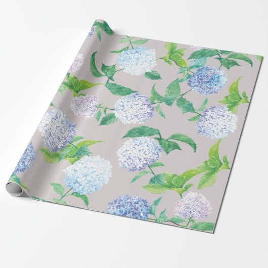 Papier Cadeau Hydrangea Elégant design de Pâques (Déroulé)