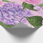 Papier Cadeau Hydrangea et motif de pivoine (Coin)