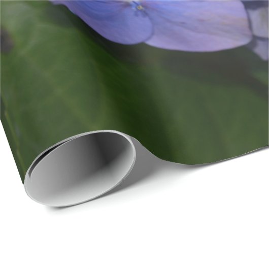 Papier Cadeau Hydrangea macrophylla violette rustique (Coin rond)
