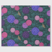 Papier Cadeau Hydrangea Moonlit Moth Garden Pewter Large (Plat)