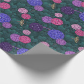 Papier Cadeau Hydrangea Moonlit Moth Garden Pewter Medium (Coin)
