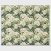 Papier Cadeau Hydrangea watercolour floral Boho retro flowers (Plat)