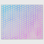 Papier Cadeau Hydrangeas Blanches Sur Fond Aquarelle Dégradé (Plat)