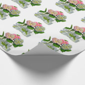 Papier Cadeau Hydrangeas et jarre de Mason (Coin)