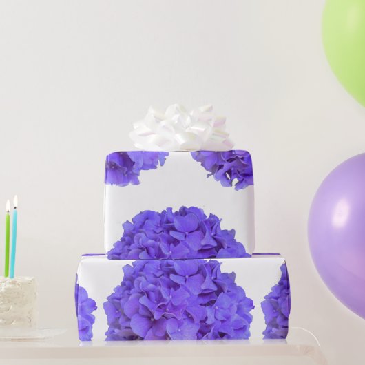 Papier Cadeau Hydrangeas lilas violets fleurs violettes (Cadeaux de fête)