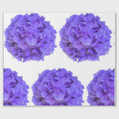 Papier Cadeau Hydrangeas lilas violets fleurs violettes (Plat)