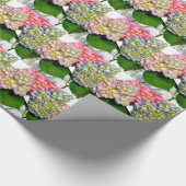 Papier Cadeau Hydrangeas Mason jarre rose floral bleu (Coin)