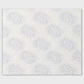 Papier Cadeau Hydrangeas violettes en contour (Plat)