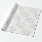 Papier Cadeau Hydrangeas violettes en contour (Déroulé)