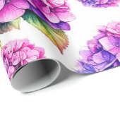 Papier Cadeau Hydrangée (Coin rond)