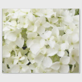 Papier Cadeau Hydrangée blanche tendance Floral (Plat)