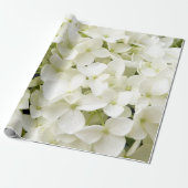 Papier Cadeau Hydrangée blanche tendance Floral (Déroulé)