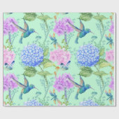 Papier Cadeau Hydrangée bleue (Plat)