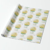 Papier Cadeau Hydrangée jaune (Déroulé)