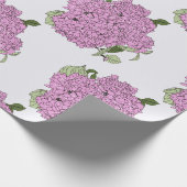 Papier Cadeau Hydrangée rose (Coin)