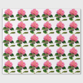 Papier Cadeau Hydrangée rose rose fleur rose (Plat)
