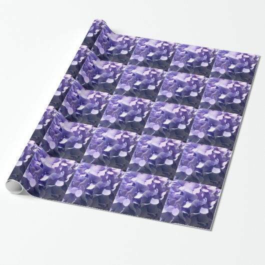 Papier Cadeau Hydrangée violette (Déroulé)