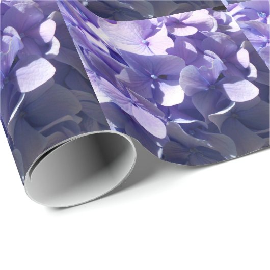 Papier Cadeau Hydrangée violette (Coin rond)