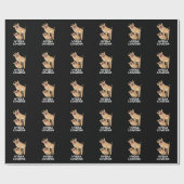 Papier Cadeau Hyena Lowena Funny Animal Hyena Pun Dark BG (Plat)