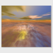 Papier Cadeau HYPERION WORLD, ALIEN SEASCAPE SKY, NUAGES Sci-Fi (Plat)
