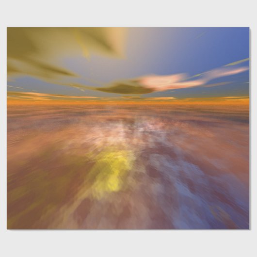 Papier Cadeau HYPERION WORLD, ALIEN SEASCAPE SKY, NUAGES Sci-Fi (Plat)