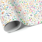 Papier Cadeau Hypotrochoïdes arc-en-ciel (Coin rond)