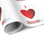 Papier Cadeau I Coeur neige (Coin rond)