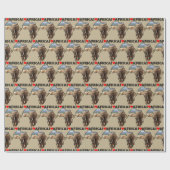 Papier Cadeau I Heart Africa Map Black Elephant Bull (Plat)