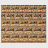 Papier Cadeau I Heart Afrique du Sud phacochères et éléphants (Plat)