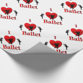 Papier Cadeau I Heart Ballet (Coin)