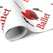 Papier Cadeau I Heart Ballet (Coin rond)