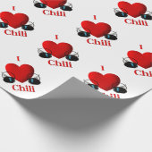 Papier Cadeau I Heart Chili (Coin)