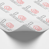 Papier Cadeau I Heart Geek ASCII ART (Coin)