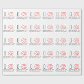Papier Cadeau I Heart Geek ASCII ART (Plat)