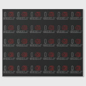 Papier Cadeau I Heart Geek ASCII ART (Plat)