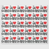 Papier Cadeau I Heart (Love) Kathoey (Ladyboy) // Langue thaï (Plat)