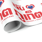 Papier Cadeau I Heart (Love) Phuket │ Thaïlande (Coin rond)