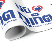 Papier Cadeau I Heart (Love) Phuket │ Thaïlande (Coin rond)