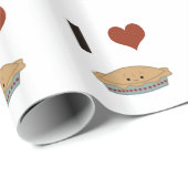 Papier Cadeau I heart (love) Pie (Coin rond)