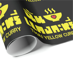 Papier Cadeau I Heart (Love) Thai Yellow Curry