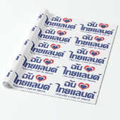 Papier Cadeau I Heart (Love) Thaïlande ♥ Langage thaï Script (Déroulé)