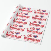 Papier Cadeau I Heart (Love) Thaïlande ♥ Langage thaï Script (Déroulé)