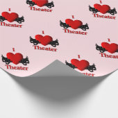Papier Cadeau I Heart Theater Pink (Coin)