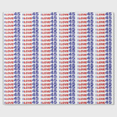 Papier Cadeau I Love 45 (Plat)