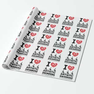 Papier Cadeau I Love Artistic Swimmer Synchro
