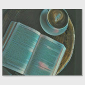 Papier Cadeau I love coffee and books (Plat)
