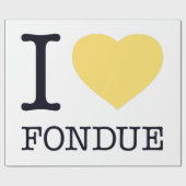 PAPIER CADEAU I LOVE FONDUE (Plat)