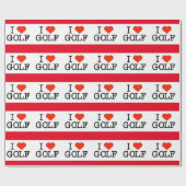 Papier Cadeau I Love Golf (Plat)