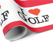 Papier Cadeau I Love Golf (Coin rond)