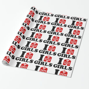 Papier Cadeau I Love Hotel Girls